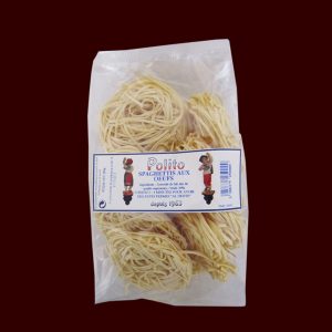 Spaghettis fin en nid aux œufs